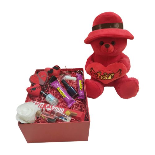Box valentine باکس ولنتاین عروسک خرس قلبی