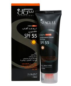 کرم ضد آفتاب آقایان سی گل SPF55 مناسب انواع پوست ۵۰ میلی لیتر ا Seagull Sunscreen Cream Oil Free SPF 55 For Men 50 ml