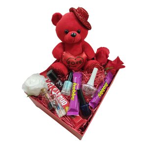 Box valentine باکس ولنتاین عروسک خرس فانتزی