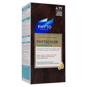کیت رنگ موی فیتو مدل سنسیتسو شماره 4.77 (بلوطی تیره)