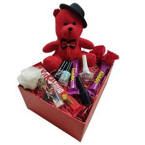 Box valentine باکس ولنتاین عروسک خرس سایز متوسط