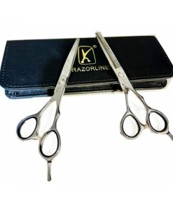 ست دو عددی قیچی آرایشگری ریزرلاین کات و کوتاهی/پیتاژ 5.5 اینچ Razorline R1 & R1T hair scissors