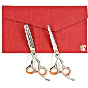 ست دو عددی قیچی آرایشگری کرتزر فینی کات و کوتاهی/پیتاژ 6 اینچ نارنجی 35 درصد Kretzer Hair Finny FSO-60